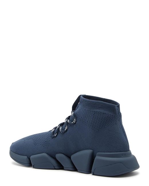Balenciaga Blue Speed 2.0 Stretch-knit Sneakers for men