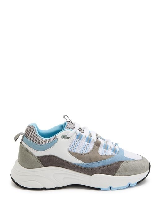 Cleens Blue Aero Runner Panelled Mesh Sneakers for men
