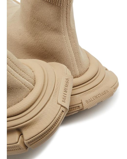 Balenciaga Brown 3xl Sock Stretch-knit Sneakers for men
