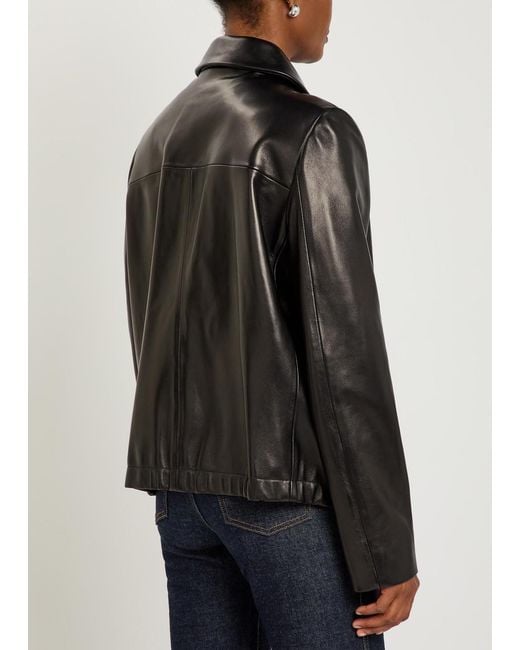 Khaite Black Jackson Leather Jacket