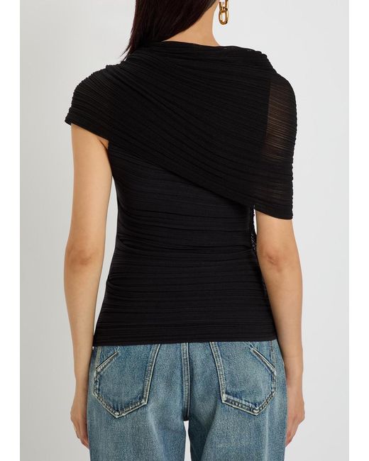 Balmain Black Layered Textured Close-Knit Top