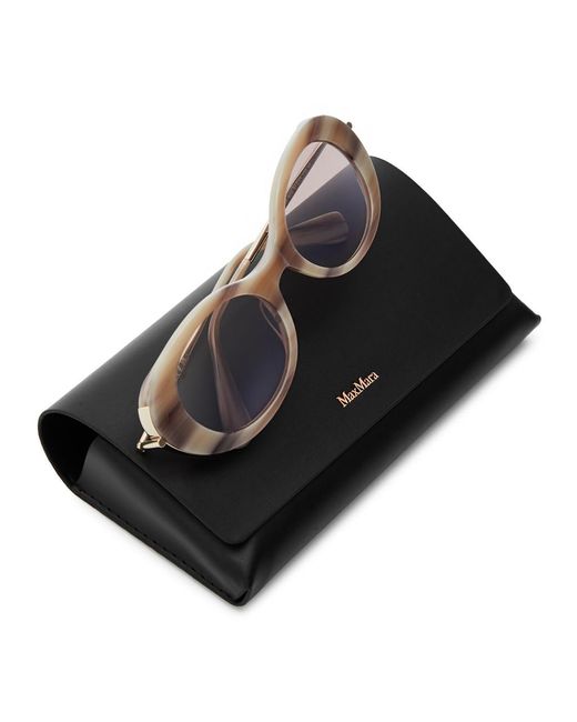 Max Mara Natural Malibu10 Oval-frame Sunglasses