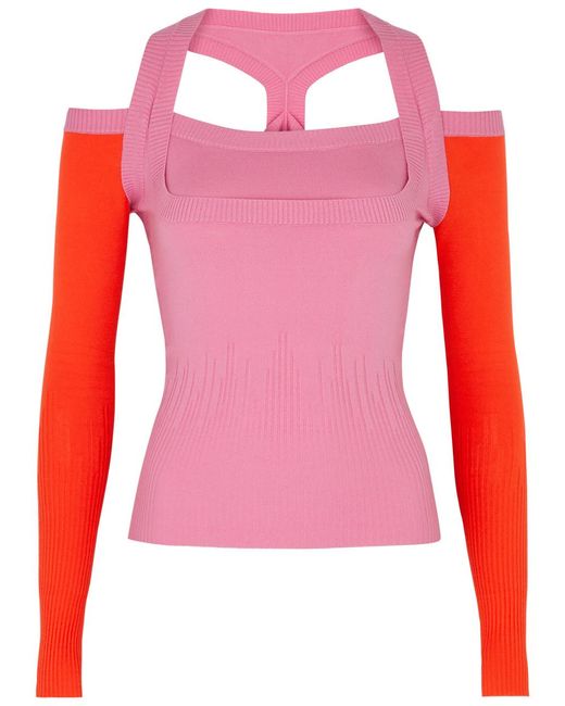 GIMAGUAS Pink Latte Cut-out Knitted Jumper