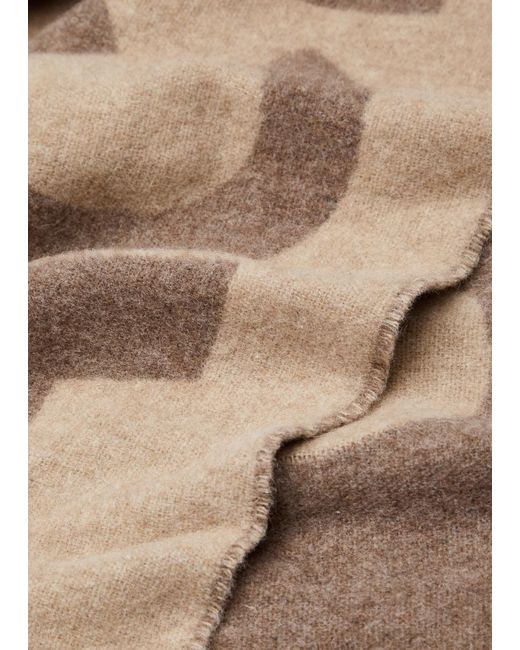 Acne Natural Toronto Logo-intarsia Wool-blend Scarf