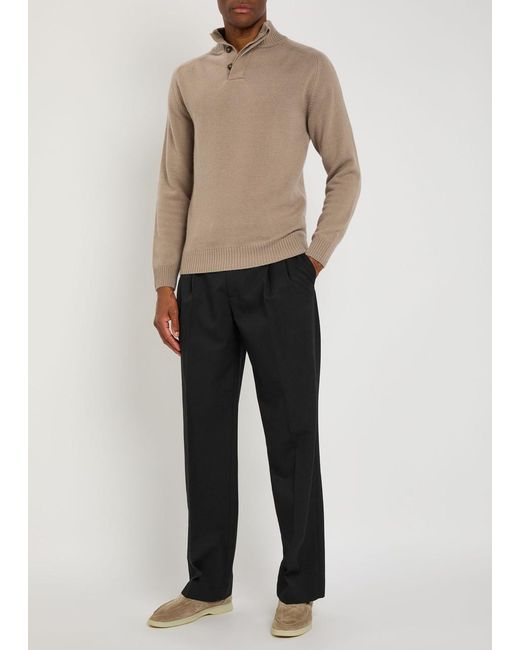 Aurélien Brown City Wool And Cashmere-Blend Jumper for men