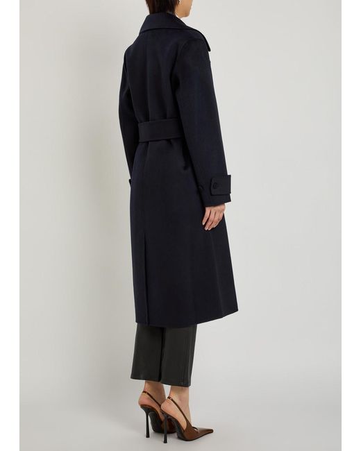 Joseph Blue Arlina Double-Breasted Wool And Cashmere-Blend Coat