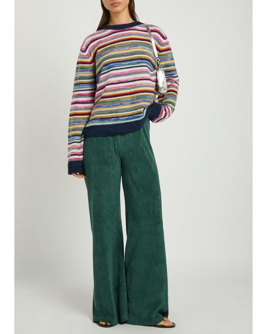 Suzie Kondi Blue Kismet Striped Cashmere Jumper