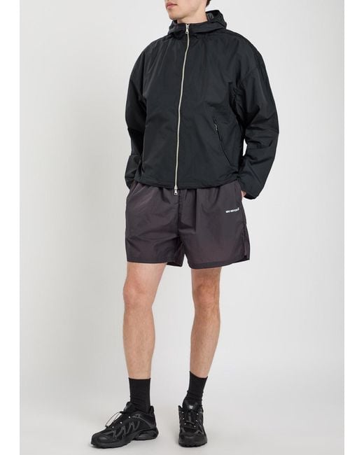 MKI Miyuki-Zoku Black Hyperlight Wind Logo Nylon-Blend Jacket for men