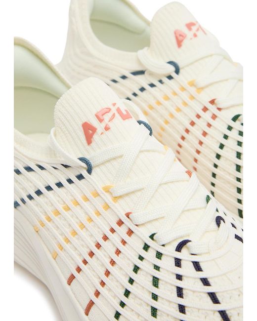 Athletic Propulsion Labs White Techloom Zipline Embroidered Knit Sneakers