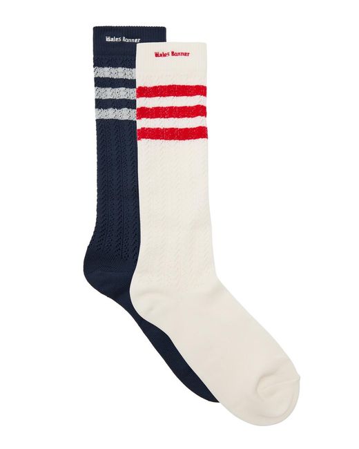 Wales Bonner White Adidas X Pointelle-Knit Socks