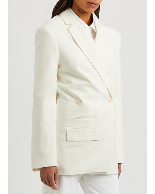 Jacquemus White La Veste Tibau Double-breasted Blazer