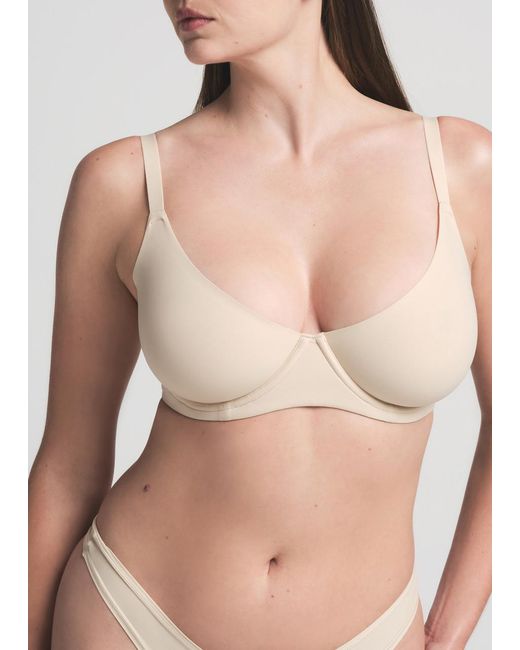Skims Natural Unlined Stretch-Jersey Demi Bra