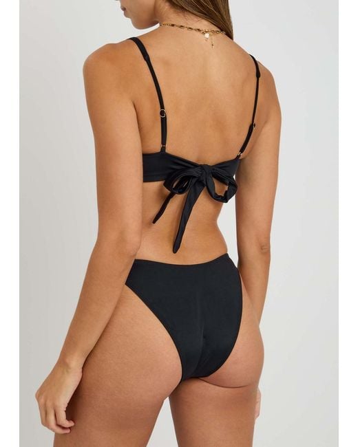 Away That Day Black Palma Bikini Top
