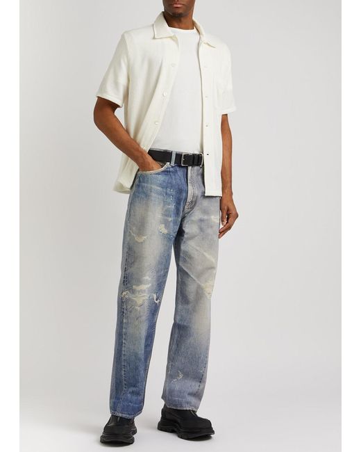 Our Legacy Blue Third Cut Distressed Straight-leg Jeans for men
