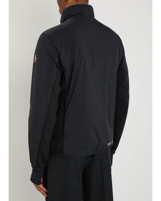Moncler Blue Arapipe Padded Shell And Stretch-Jersey Jacket for men