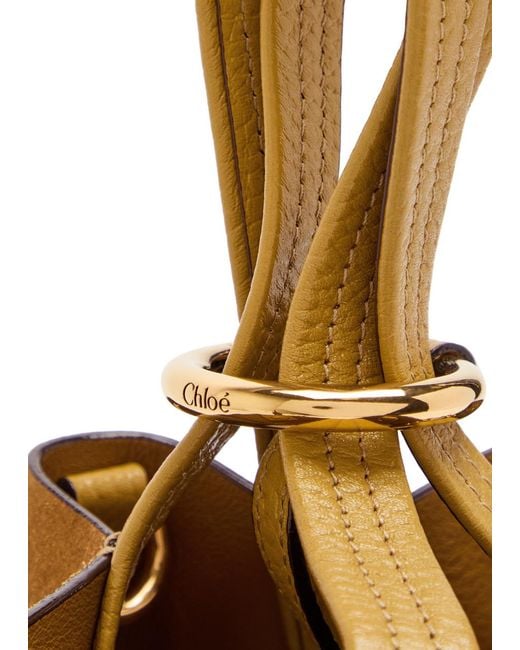 Chloé Brown Spin Mini Suede Tote