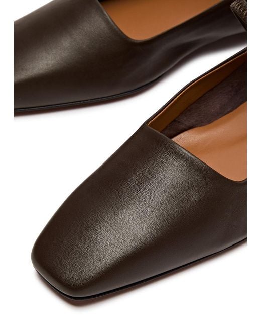 Atp Atelier Brown Petina Leather Ballet Flats