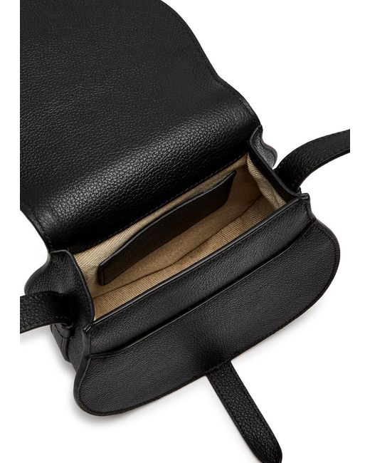 Chloé Black Marcie Small Leather Saddle Bag