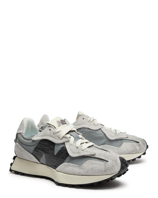 New Balance Gray 327 Panelled Nylon Sneakers