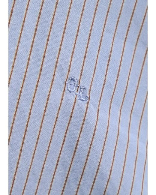 Our Legacy Blue Beyond Pinstriped Cotton-Poplin Shirt for men