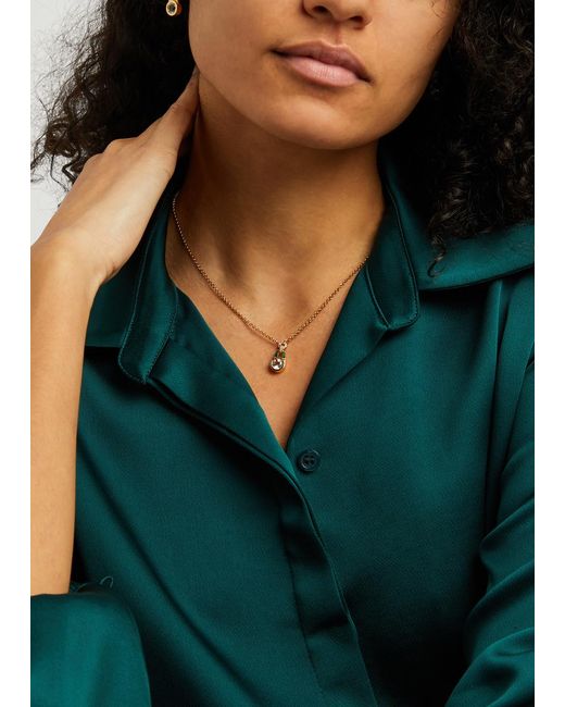 V By Laura Vann Green The Olive 18kt Gold Vermeil Necklace