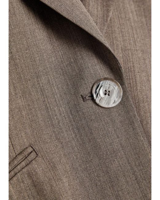 Emporio Armani Brown Wool-Blend Blazer