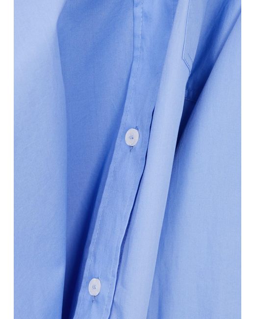 Victoria Beckham Blue Cotton-poplin Shirt