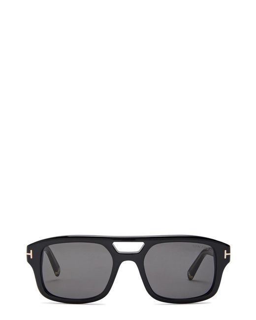 Tom Ford Gray Icon Aviator-Style Sunglasses