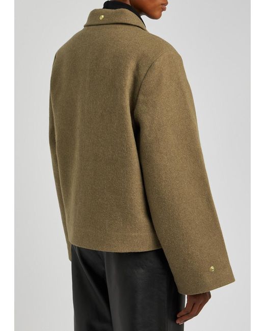 Kassl Natural Wool-blend Felt Jacket