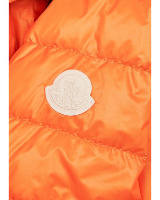 Moncler Orange Divedro Hooded Quilted Shell Jacket for men