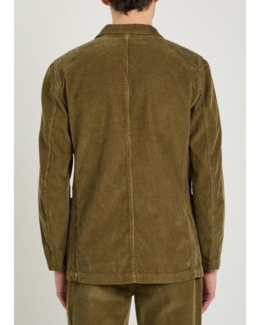 Drake's Green Corduroy Blazer for men
