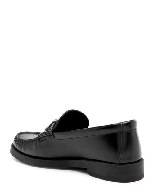 Jimmy Choo Black Addie Leather Loafers