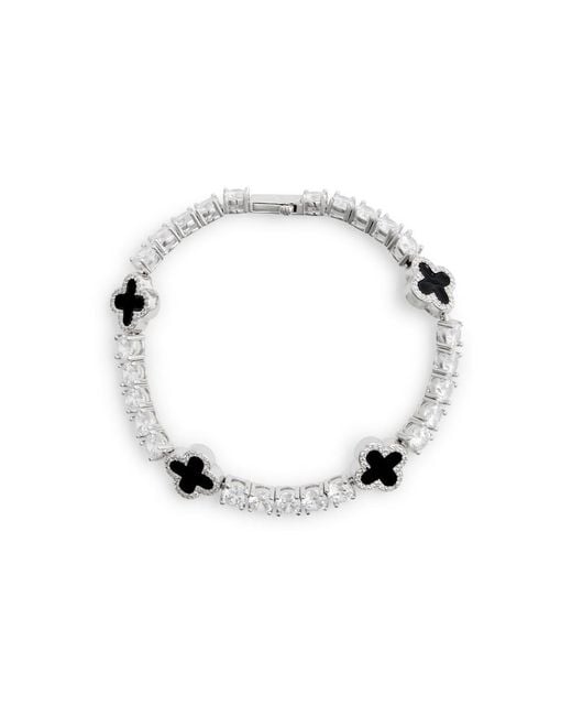 CERNUCCI White Crystal-Embellished Tennis Chain Bracelet for men