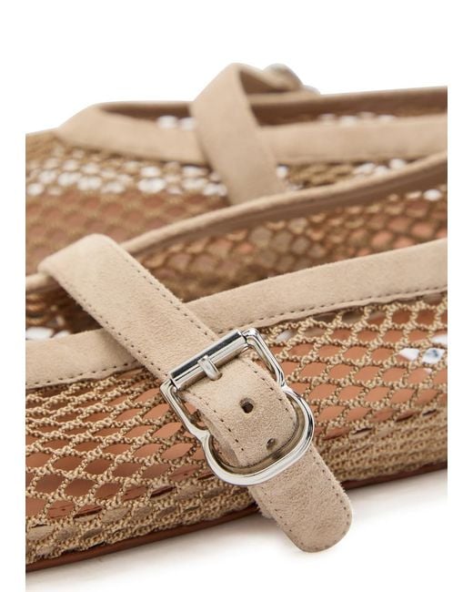 Alaïa Brown Mesh Ballet Flats