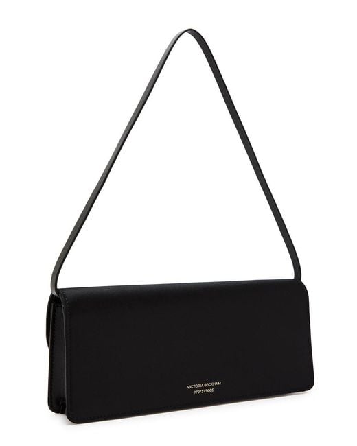Victoria Beckham Black Dorian East-West Satin Clutch