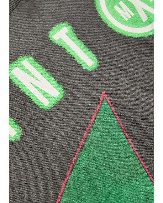 SAINT Mxxxxxx Green Files Printed Cotton T-Shirt for men
