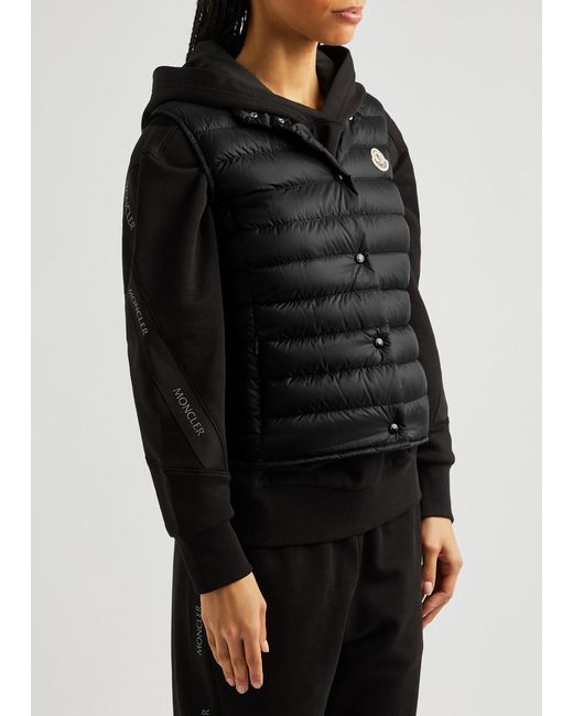 Moncler Black Liane Quilted Shell Gilet