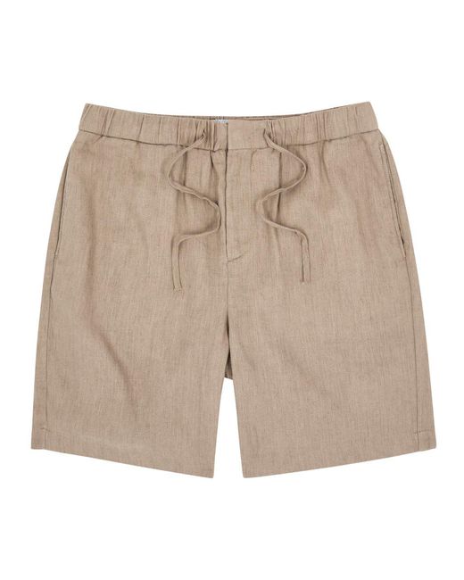 Frescobol Carioca Natural Felipe Linen-Blend Shorts for men