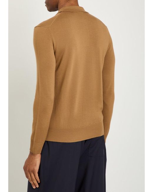 Aurélien Brown Wool Polo Shirt for men