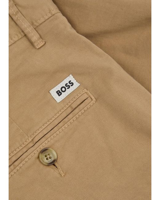 Boss Natural Slice Stretch-Cotton Shorts for men