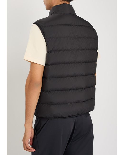 Moncler Black Contrin Quilted Shell Gilet for men