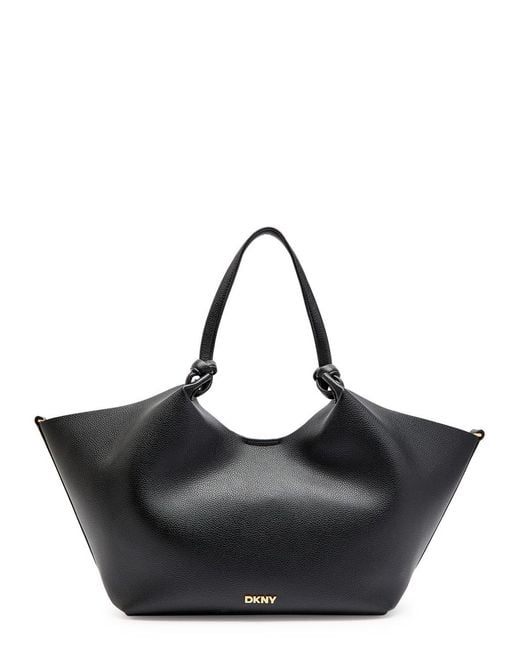 DKNY Black Paula Medium Grained Leather Tote Bag