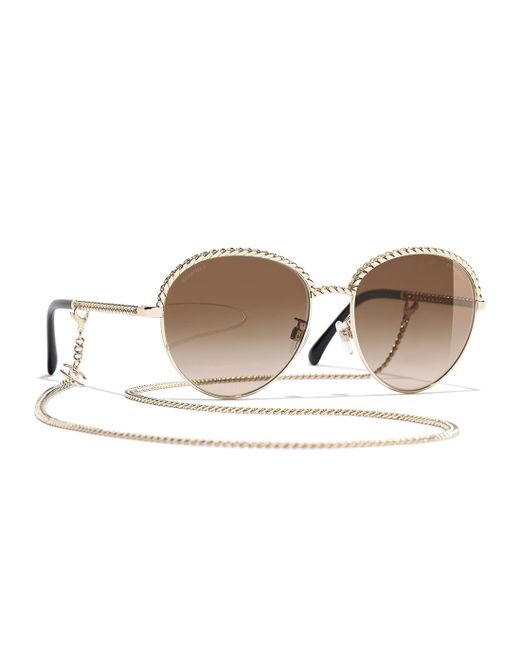 Chanel Natural Pantos Designer Sunglasses, Sunglasses, Brown Lenses,