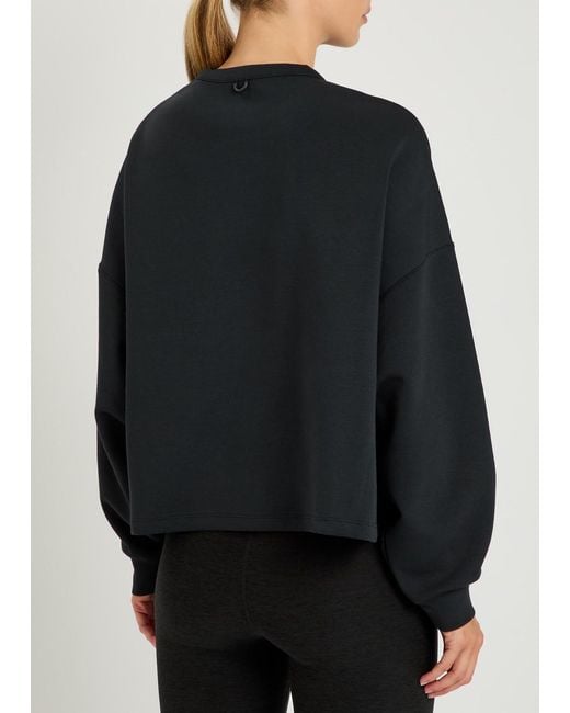 Nike Black Cropped Jersey Sweatshirt