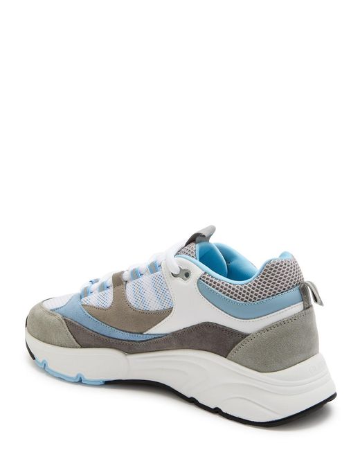 Cleens Blue Aero Runner Panelled Mesh Sneakers for men