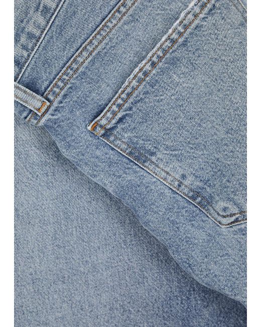 Agolde Blue Low Slung baggy Wide-leg Jeans