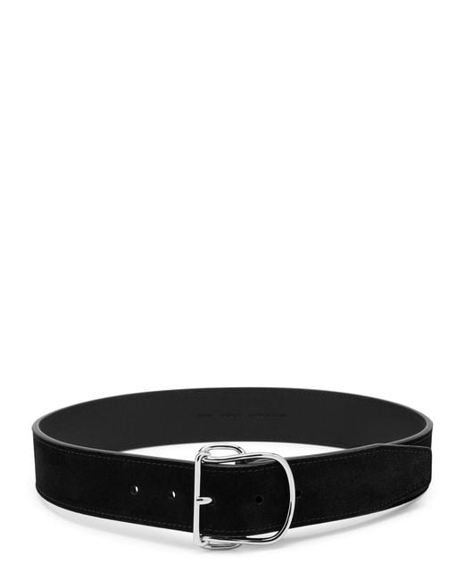 Totême Black Swirl Suede Belt