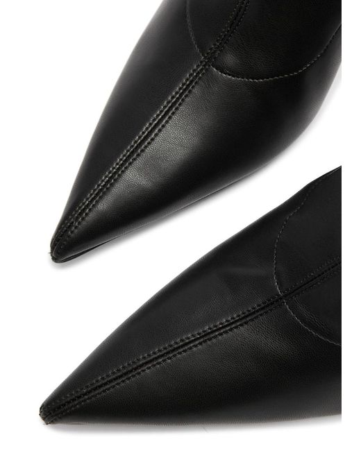 Gia Borghini Black Bathelise 100 Leather Ankle Boots