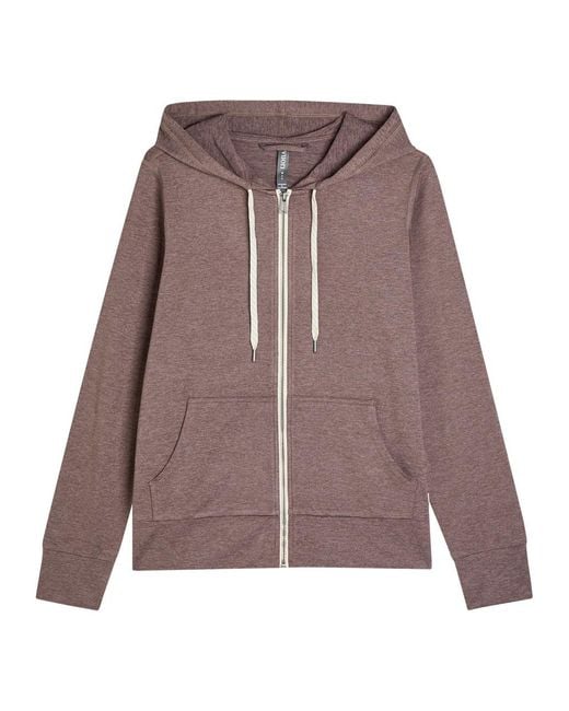 vuori Brown Halo Performance 2.0 Hooded Jersey Sweatshirt