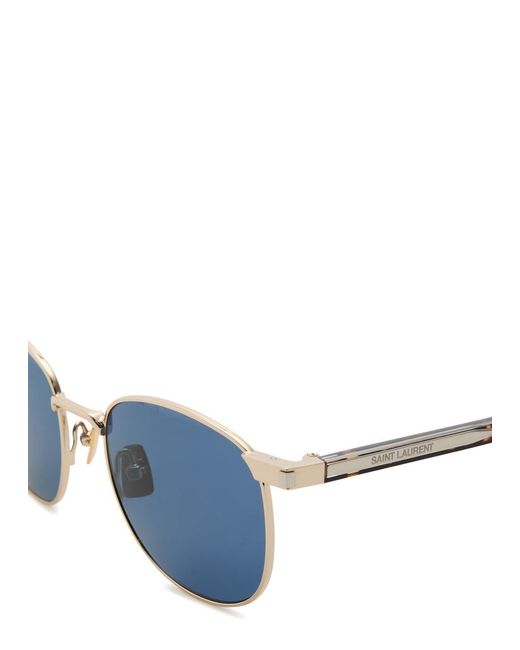 Saint Laurent Green Round-Frame Resin Sunglasses for men